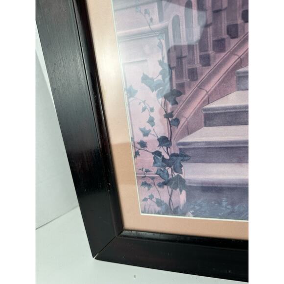 Victorian Lithograph Framed Picture "Butterflies" Mother And Child - Picture 5 of 10